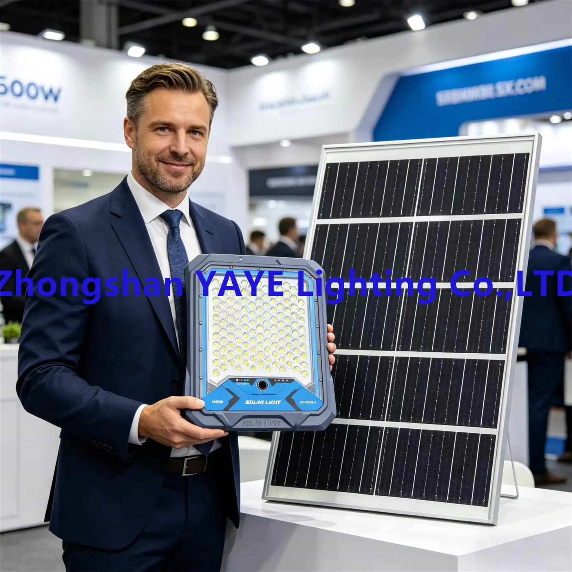 Yaye CE Fornecedor de Fábrica Solar da China 1000/800/600/500/400/300/200/150/100/50/1500W 4G Câmera CCTV WiFi ABS Impermeável Alumínio Luz de Inundação LED para Parede Jardim Gramado