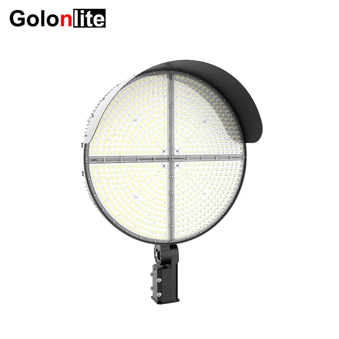 Projetor de Holofote Refletor ao Ar Livre DMX 300W 400W 500W 600W 800W 1000W 1200W 1500W 1600W Iluminação de Campo de Futebol Estádio Luz de Inundação LED Redonda de Alto Mastro