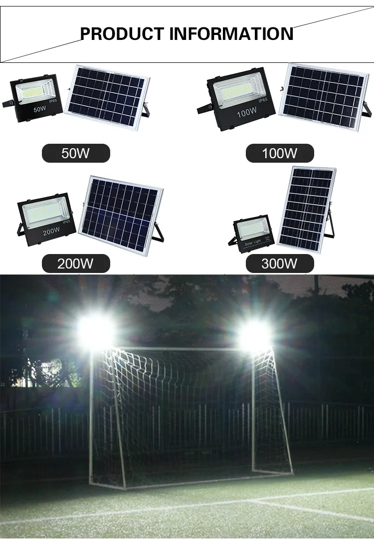 Novo Modelo de Luz de Inundação Solar LED para Exterior IP65