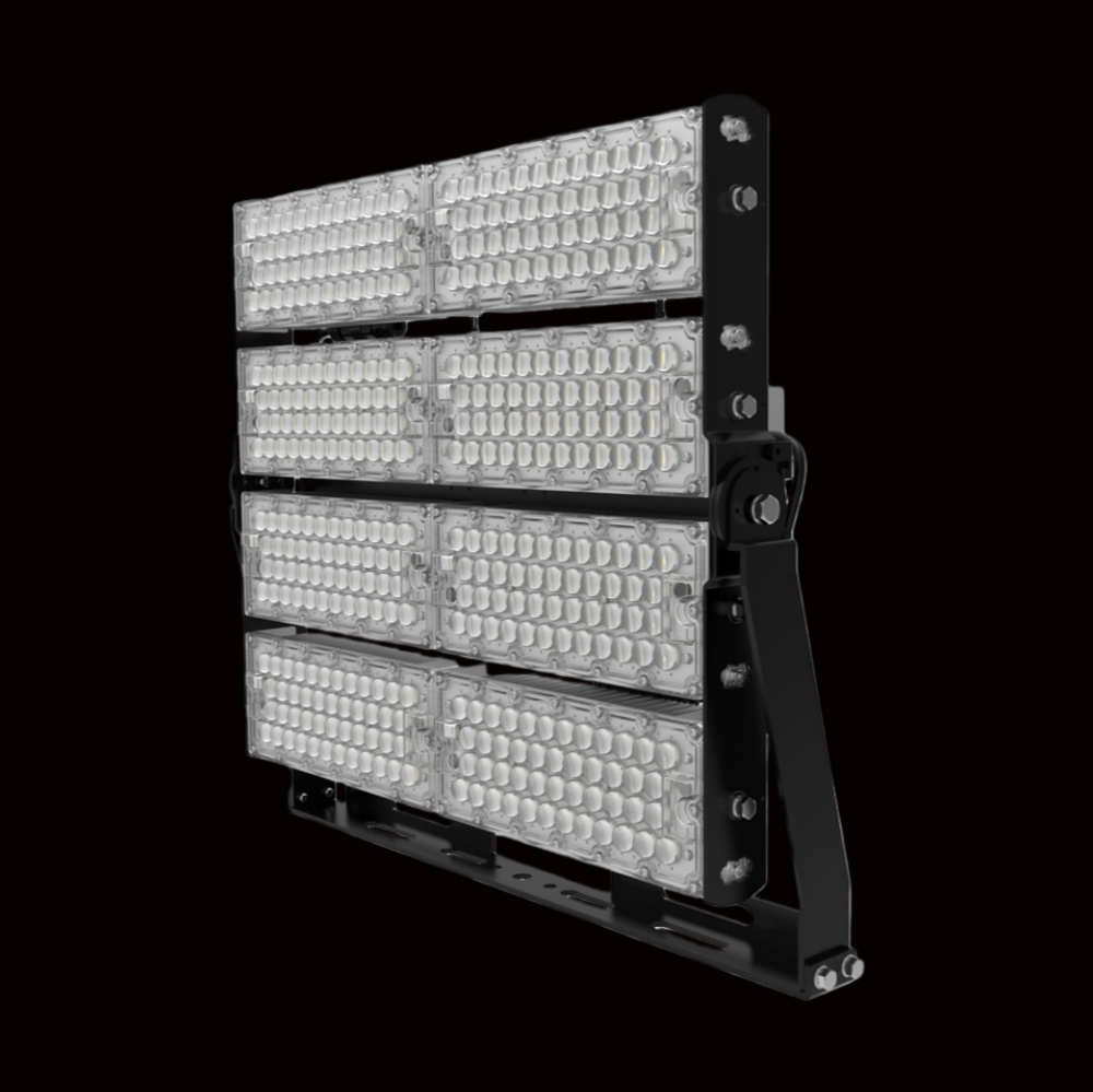 Iluminação de Estádio de Alto Mastro 100W 200W 300W 400W 500W 600W 800W 1000W 1200W Luz de Inundação LED Surto 20kv Ik10 IP66 95ra 180lm/W