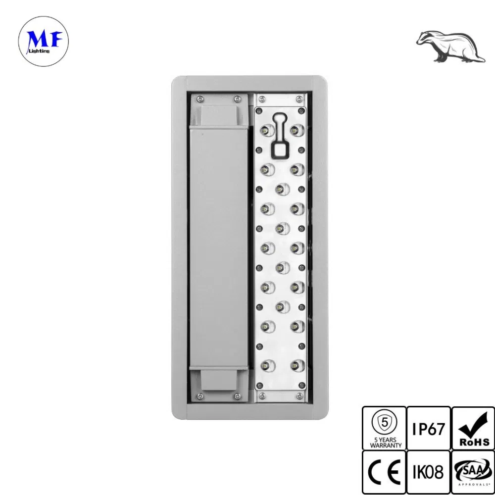 60W 120W 180W 240W 300W IP67 Luz de Inundação LED de Teto com Sensor de Movimento e Fotocélula 1-10V Dimerização para Segurança de Terminal, Cais e Armazém