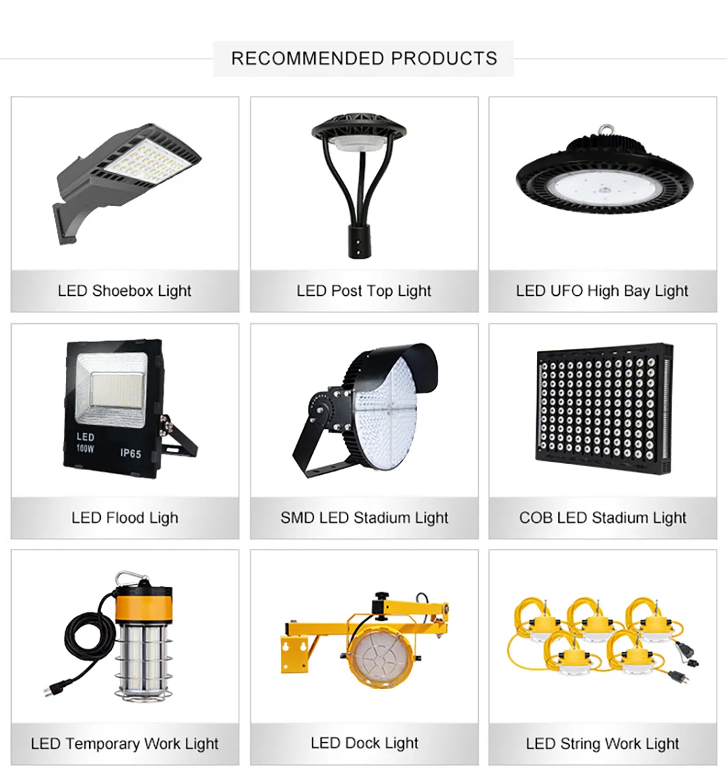Especificações Técnicas Luz LED