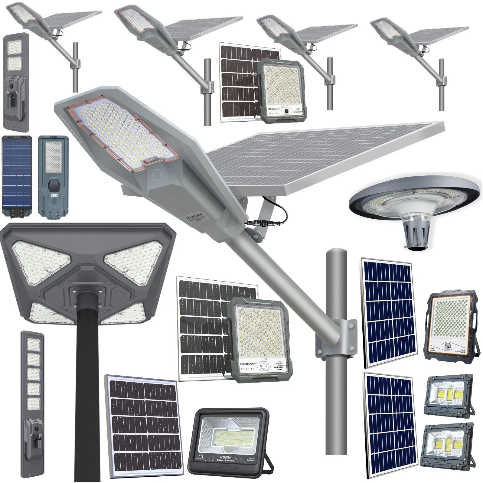 Fornecedor Fabricante da Melhor Fábrica de Painéis Solares Yaye 2000W/1000/800/600/500/400/300/200W100W IP67 Luz LED Solar de Rua, Inundação, Jardim, Gramado e Estrada em ABS/Alumínio Integrado