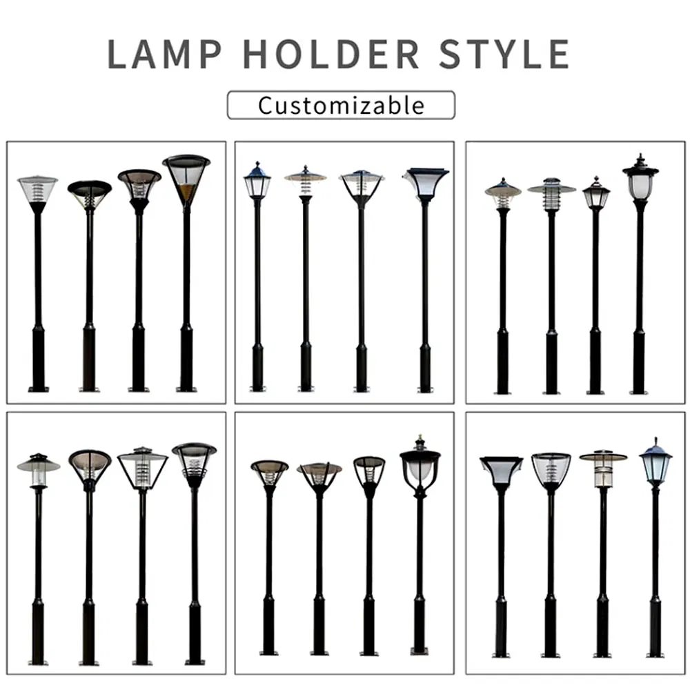 Moderna IP65 Poste de Luz de Jardim 50W Lâmpada Elétrica de Jardim para Iluminação Decorativa de Paisagismo ao Ar Livre Opulenta Luz LED