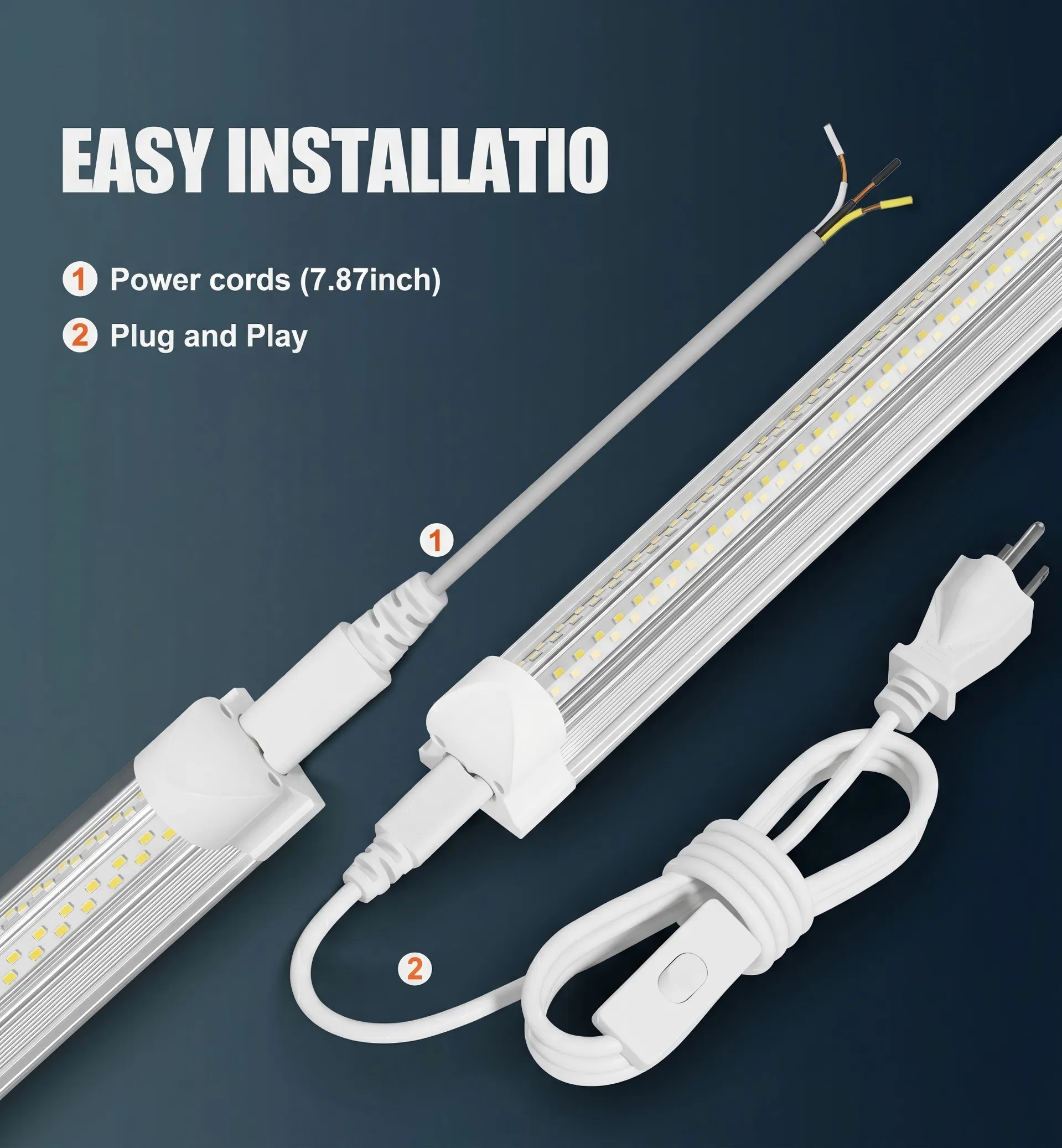 Luz de Tubo LED Integrada em Forma de V T8 3