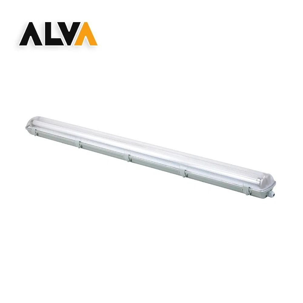 Luminária à Prova d'Água Vazia à Prova de Vapor 2FT 4FT 5FT IP65 Sem Tubo LED T8 2X18W 2X36W 2X54W Luz Tri-Proof LED Sem Placa de Metal