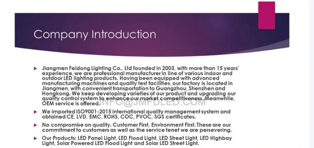 10W-400W Luz de Inundação LED Durável e de Alta Qualidade à Prova d'Água com Controle de Dimerização e Sensor para Exterior