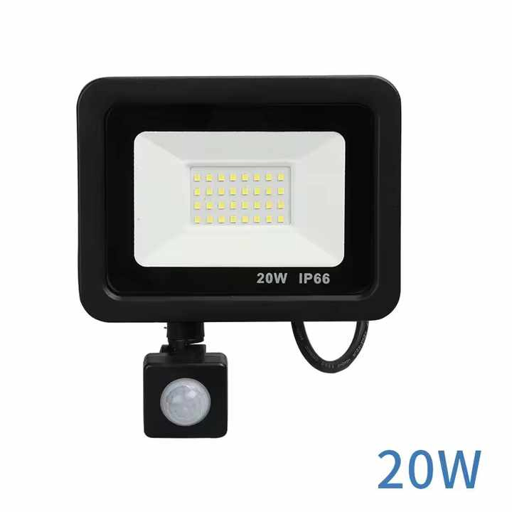 Luz de Parede de Segurança Externa IP66 À Prova d'Água AC 30W 50W 100W 150W 200W 300W Luz de Inundação LED com Sensor de Movimento