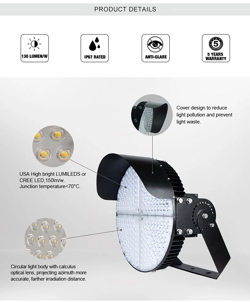 Luz LED para Estádio