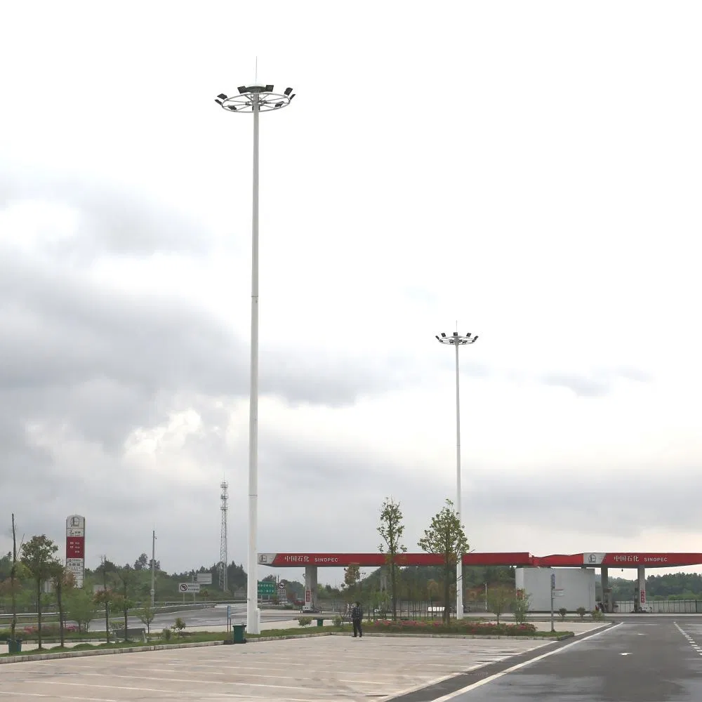 Fabricante de Yangzhou 20m 25m 30m Poste de Luz de Alta Mast LED Iluminação de Inundação para Estádio de Futebol