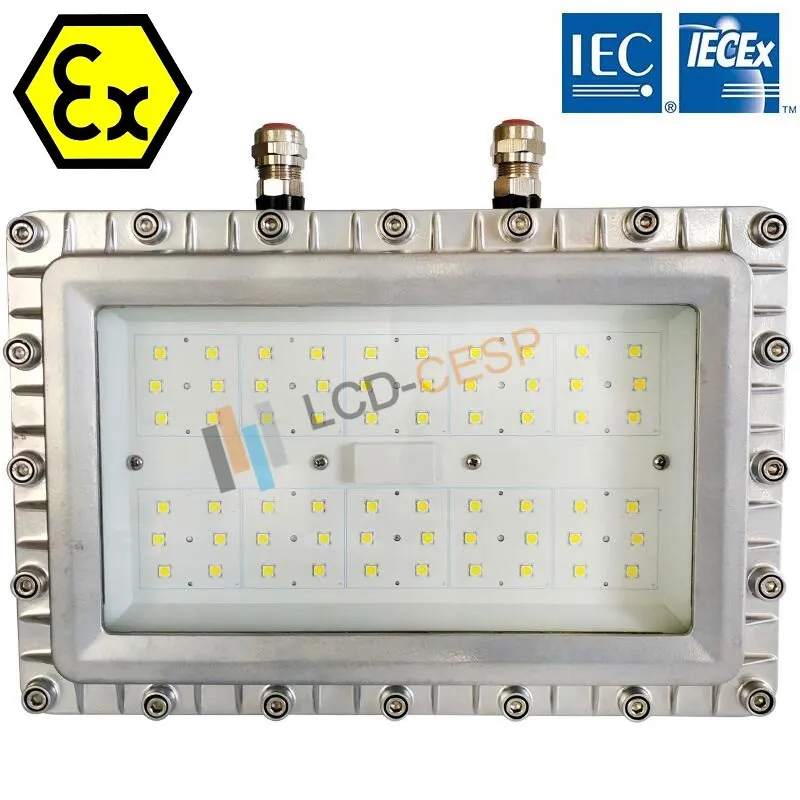Lanterna de Spotlight à Prova de Explosão, 50W-1000W, LED, 90-305VAC, 5000K, 20deg, Iluminação para Barcos Marítimos