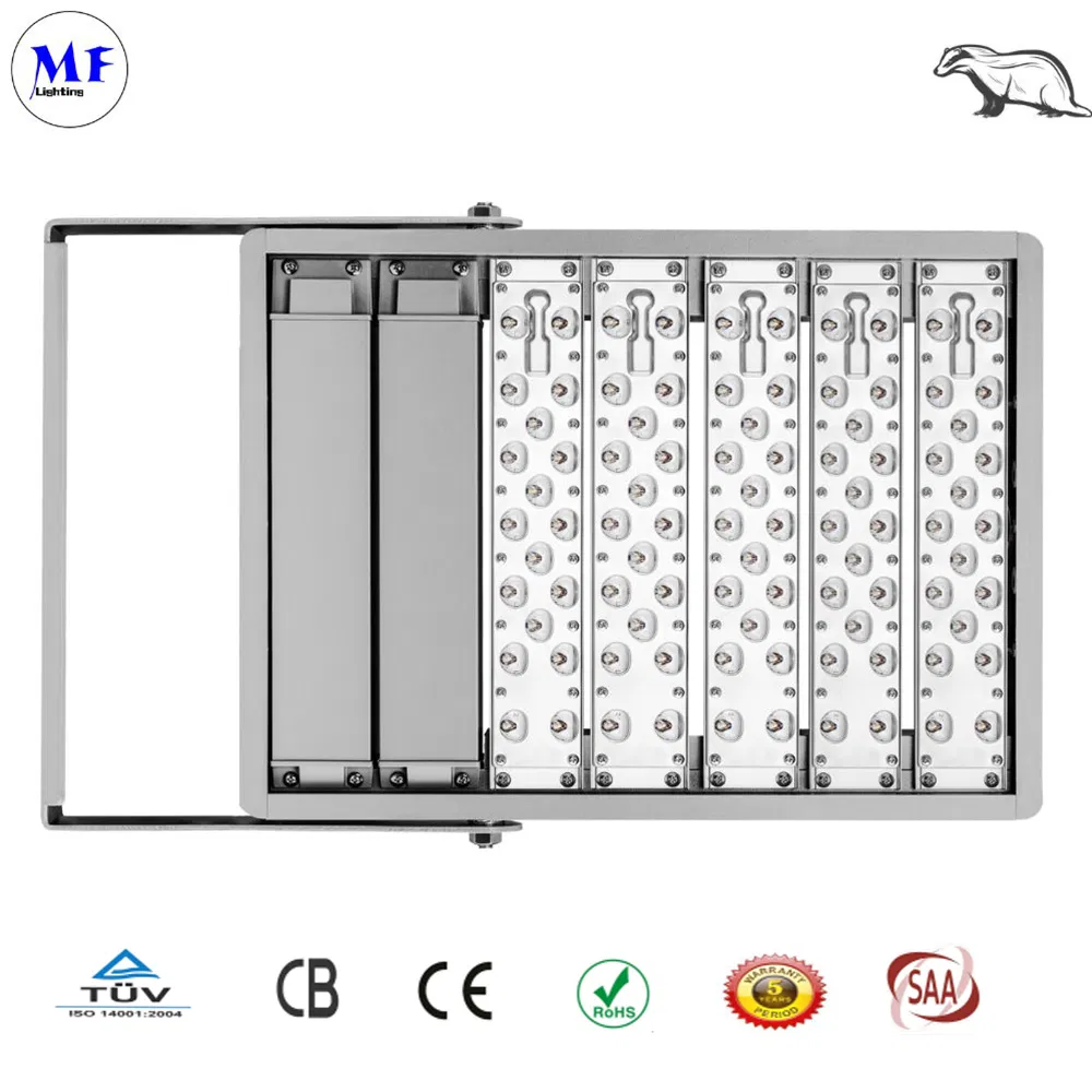 60W Dimerização de Luz de Projetor de Alta Potência 0-10V RGB Industrial IP67 Luz de Inundação LED para Exterior Luz de Inundação LED para Estádio e Iluminação Externa
