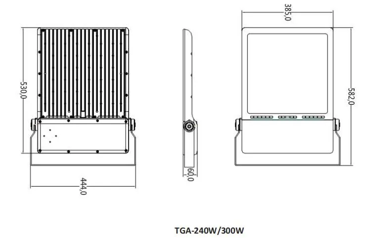 Dimensões do Holofote LED ELS-TGA 3