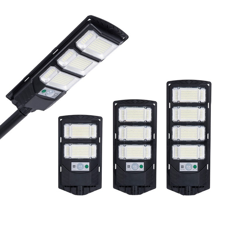 50000 Lâmpada Solar de Rua LED com Sensor de Movimento, Luz de Inundação de Segurança, Iluminação Comercial para Exteriores com Vida Útil de Horas