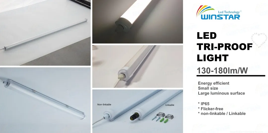 Luminária LED Tri-Proof 36W 5400lm IP65 à prova de poeira