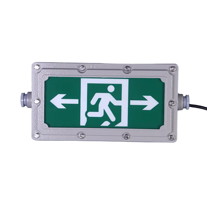 Iluminação LED de Sinalização de Saída de Emergência Personalizada à Prova de Explosão para Ambientes Industriais Externos e Internos ATEX Luz de Escape 3W