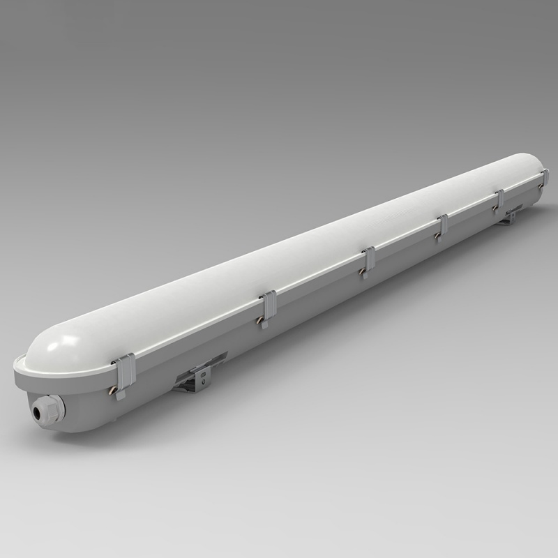 2FT 4FT 5FT 20W 40W 50W Iluminação LED de Túnel Tri-Proof IP66 Luz Tubular LED Triproof Linear à Prova d'Água para Exterior
