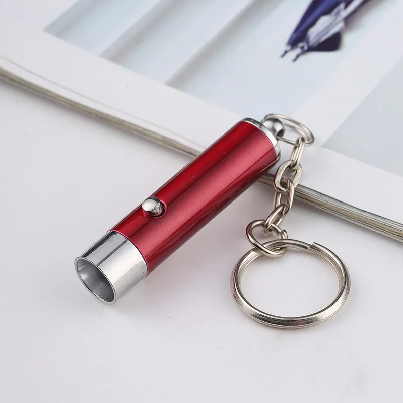 Lanterna Mini LED Personalizada com Projetor UV e Chaveiro para Promoções Feita de Liga