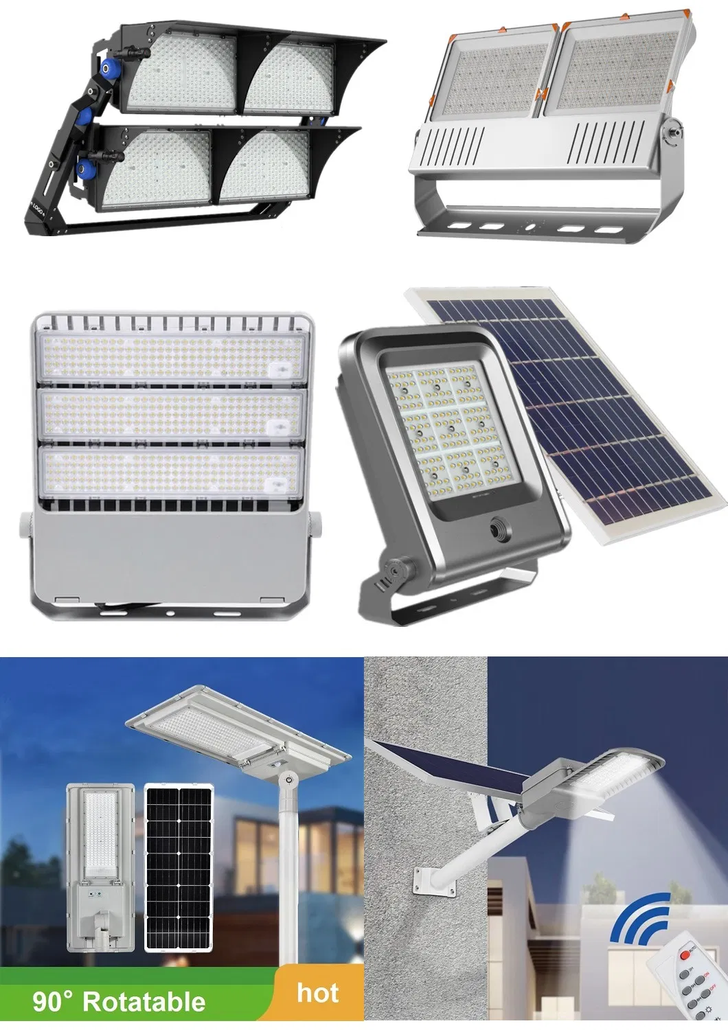 Luz de Inundação LED RGB à Prova d'Água para Exterior de Alta Potência IP66 com Longa Vida Útil AC85-265V
