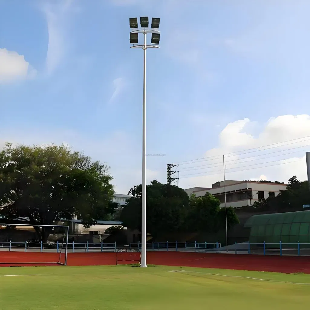 Lâmpada de Alta Mast LED à Prova d'Água para Exterior, Poste de Alta Mast Galvanizado por Imersão a Quente para Iluminação de Rodovias e Estádios