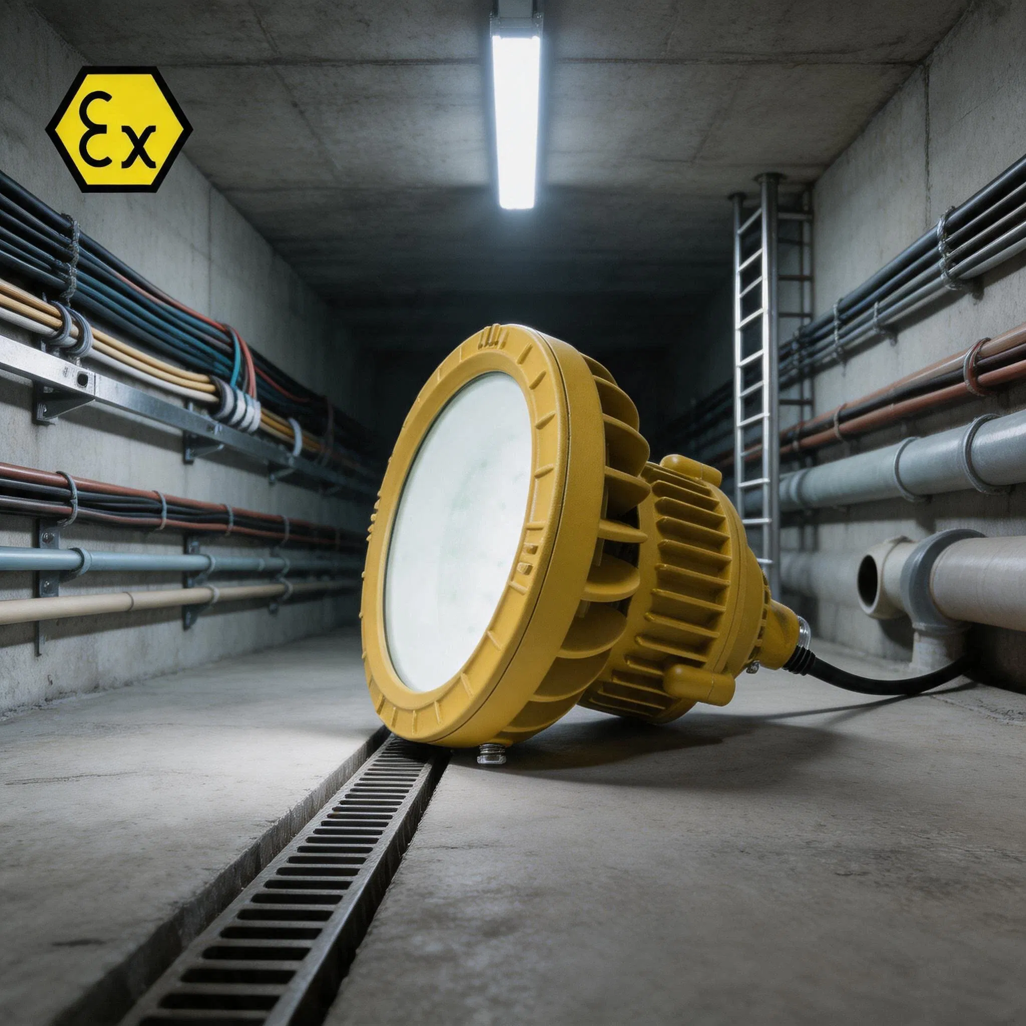 Luminária LED à Prova de Explosão para Montagem em Teto e Parede
