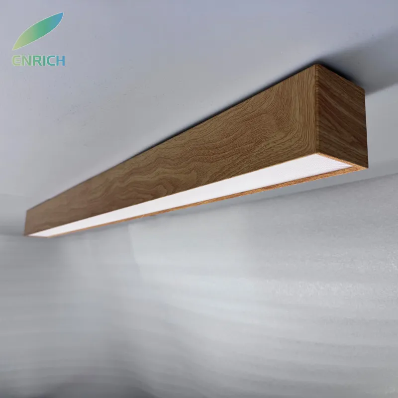 Acabamento em Madeira Arquitetônica Perfil de Alumínio Iluminação Linear LED Branco Ajustável RGBW Dali Casambi