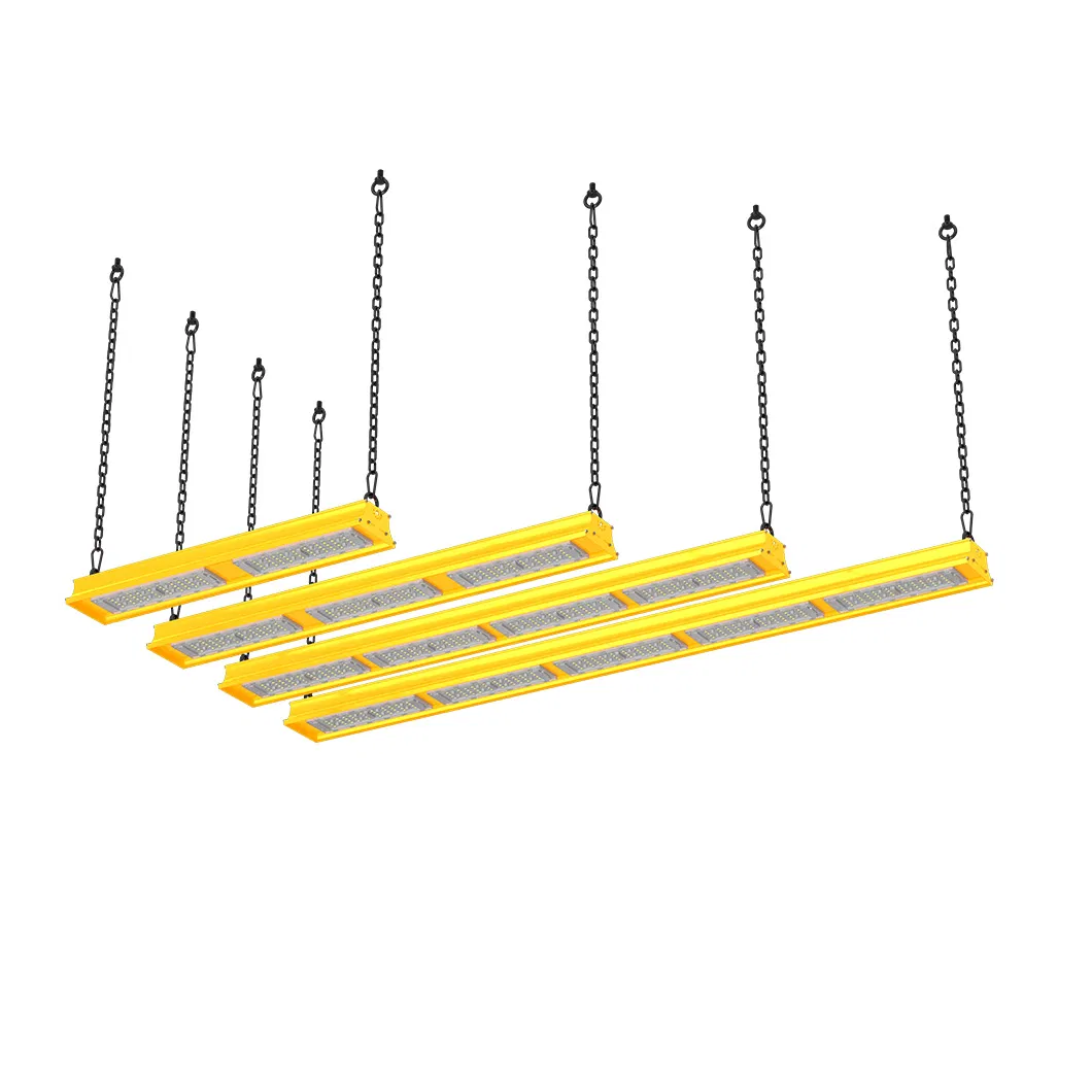 Luz Linear de Alta Baía LED 80W 100W 120W 150W 200W 240W 300W 400W 500W IP66 Iluminação Industrial de Armazém Sensor Inteligente Design Dimerizável Economia de Energia Inteligente