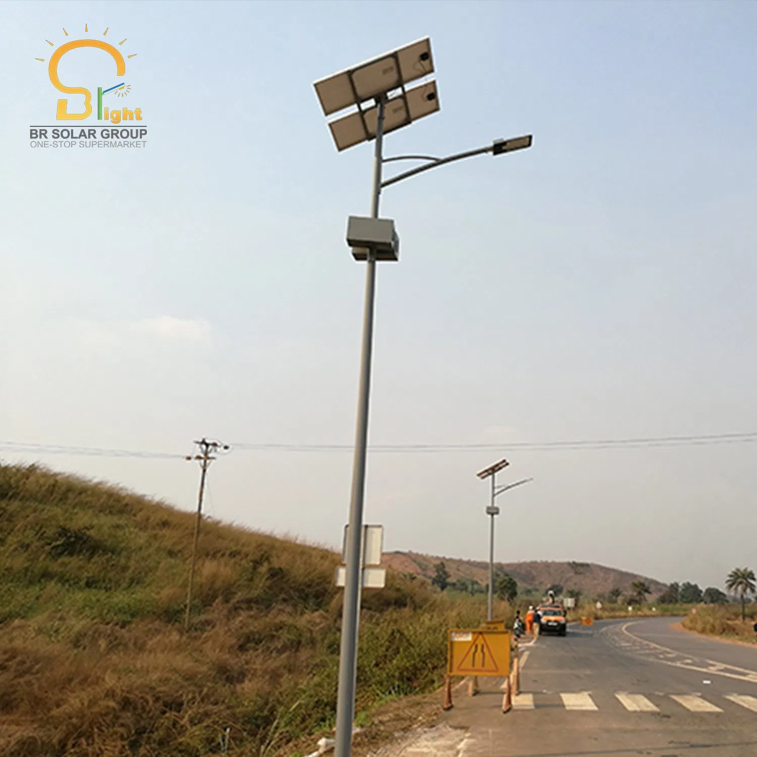 Design ao Ar Livre 10m Altura do Poste 100W Luz de Rua Solar LED