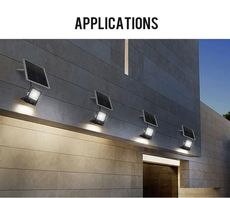 Lâmpada de Jardim à Prova d'Água Luz LED Branca Brilhante Luz de Inundação Solar Inteligente