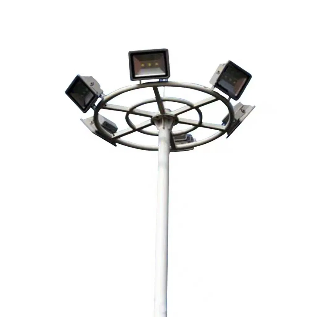 Lâmpada de Alta Mast LED à Prova d'Água para Exterior, Poste de Alta Mast Galvanizado por Imersão a Quente para Iluminação de Rodovias e Estádios
