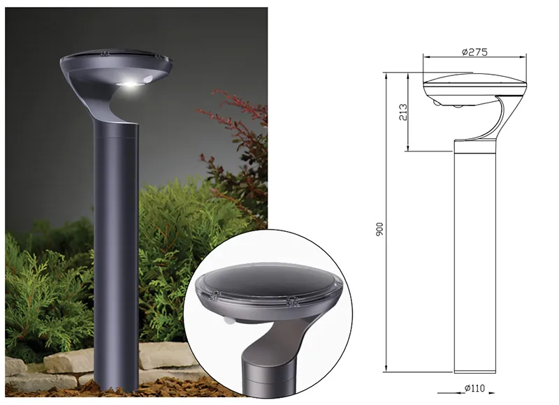 Iluminação de Jardim LED ao Ar Livre, Ideal para Paisagismo e Decoração de Jardim, Luminária de Poste