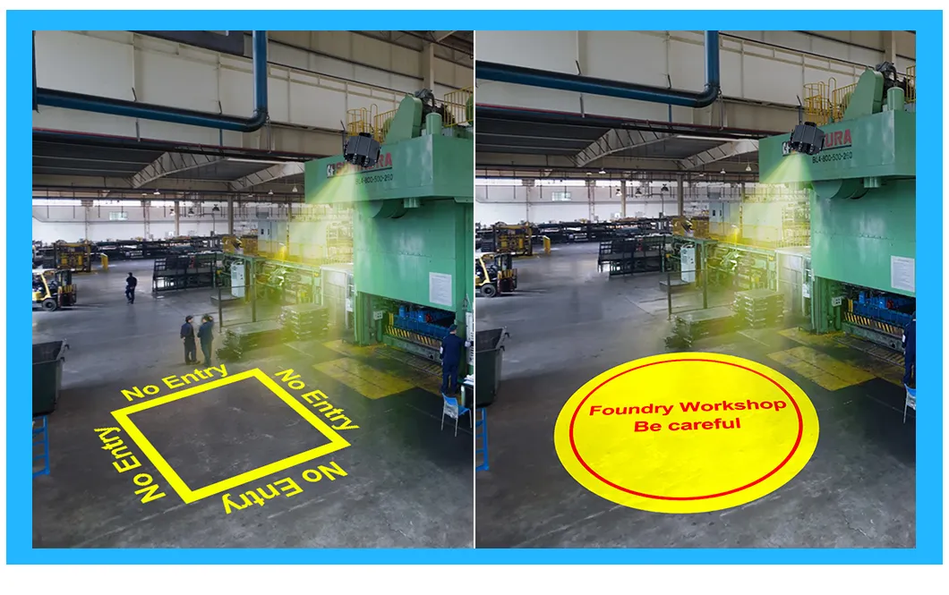 Aviso de Segurança Luz Projetor LED de Dupla Cabeça para Aplicações de Iluminação Industrial