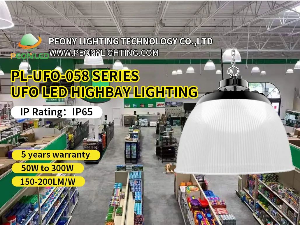 Venda Quente 100W 150W 200W 240W 300W Loja Industrial Iluminação de Cavalo IP66 LED de Alta Baía UFO à Prova d'Água para Armazém