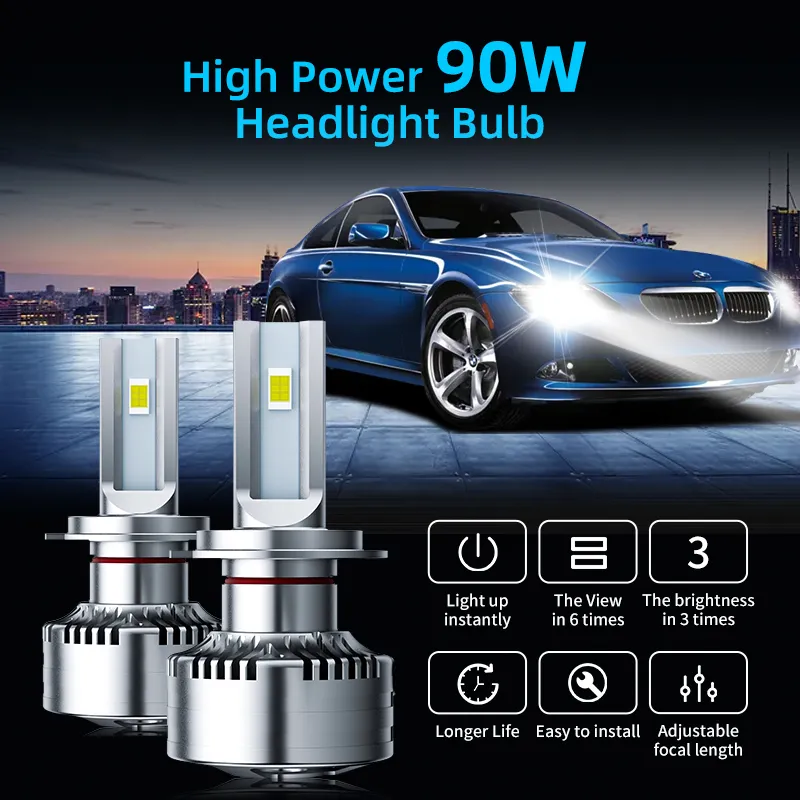 Farol VW Polo Lente Projetora Bi LED 3.0 Automotivo H7 Farol
