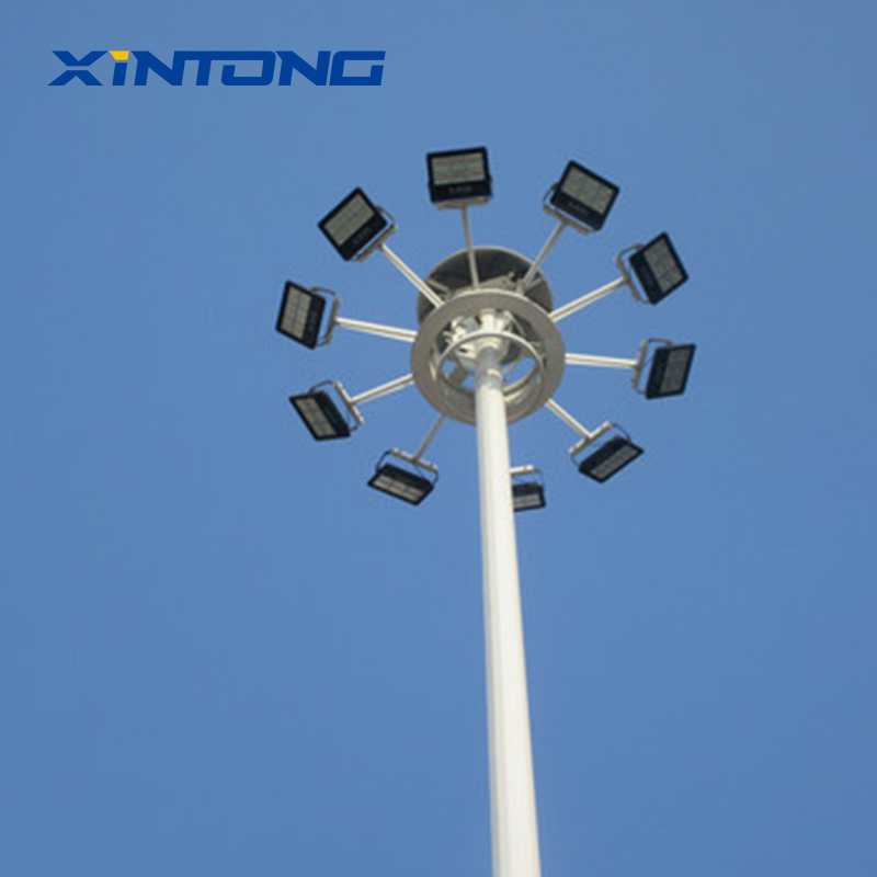 Xintong 1200W 300W 400W Poste de Iluminação de Alta Mastagem LED de Túnel à Prova d'Água Galvanizado Octogonal para Exterior