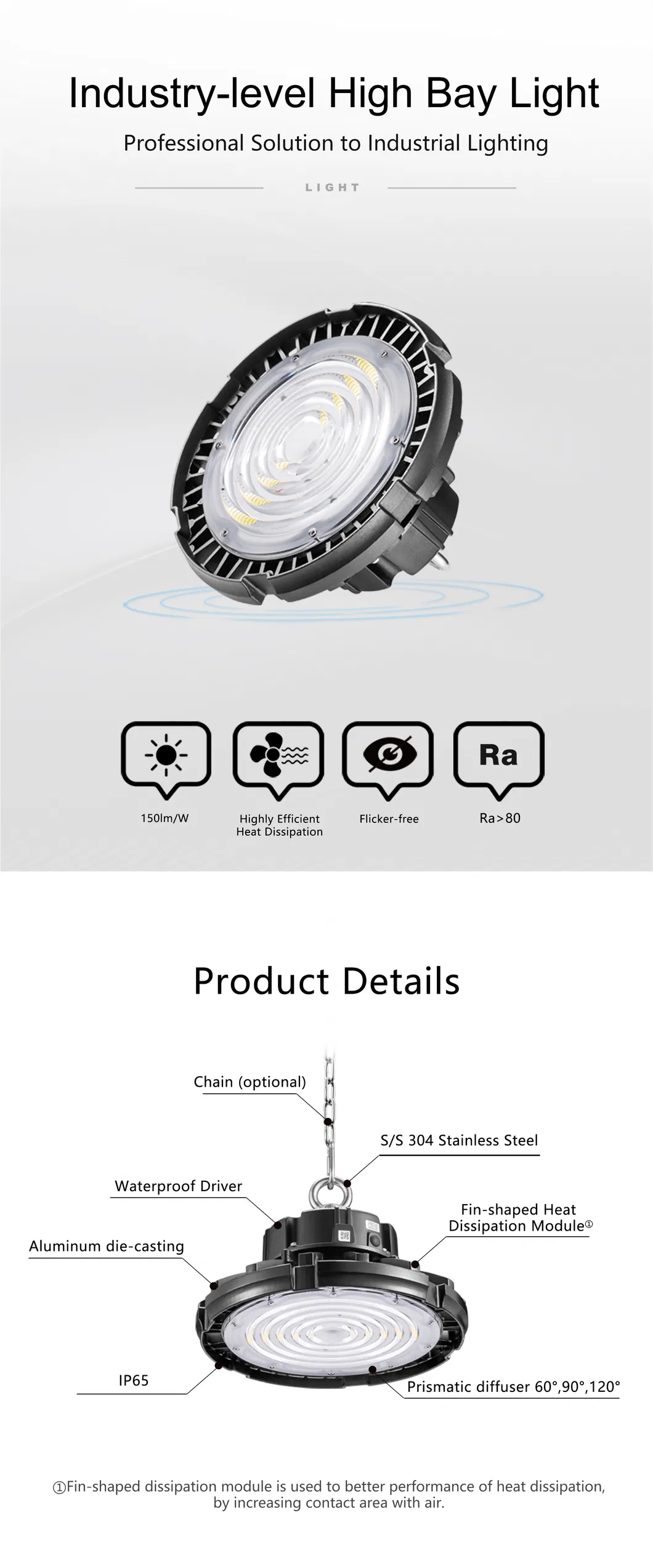 Iluminação Industrial de UFO LED Luz de Alta Baía para Fábrica Armazém Mina
