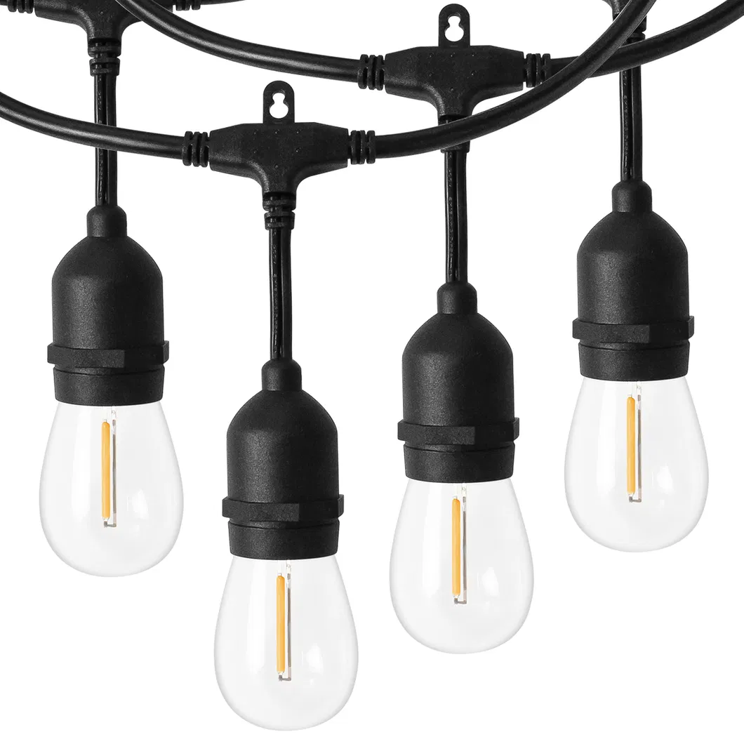 S14 Luzes de Decoração em Corda E27 Lâmpada de Filamento LED para Jardim ao Ar Livre, Paisagismo, Pátio, Casamento, Guirlanda, Iluminação de Camping, Luz LED