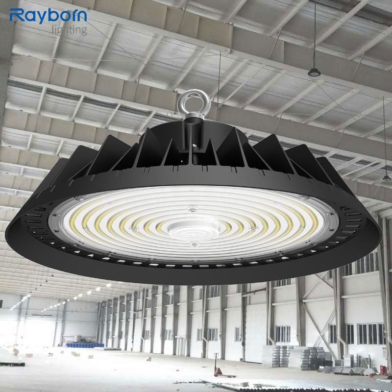 Iluminação de Teto Suspensa para Fábrica Industrial de Armazém, Luminárias de Baixa UFO 100W 150W 200W 240W 300W 500W Luz LED de Alta Baía para 5000K 5700K 6500K