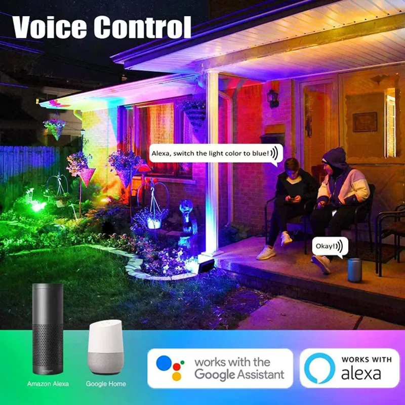 Preço de Fábrica por Atacado Luz de Inundação LED RGB RGBW 40W 60W 100W 150W Luz de Jardim com Controle por APP Decoração de Casa Inteligente