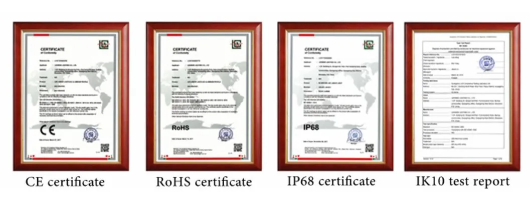 Certificados de Qualidade do Perfil LED