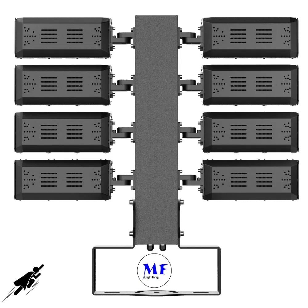 Preço de Fábrica 5 Anos de Garantia 1200W 6000K 155lm/W-165lm/W 10&deg; /20&deg; /40&deg; /60&deg; /90&deg; Iluminação LED para Estádio Esportivo para Campo de Esportes