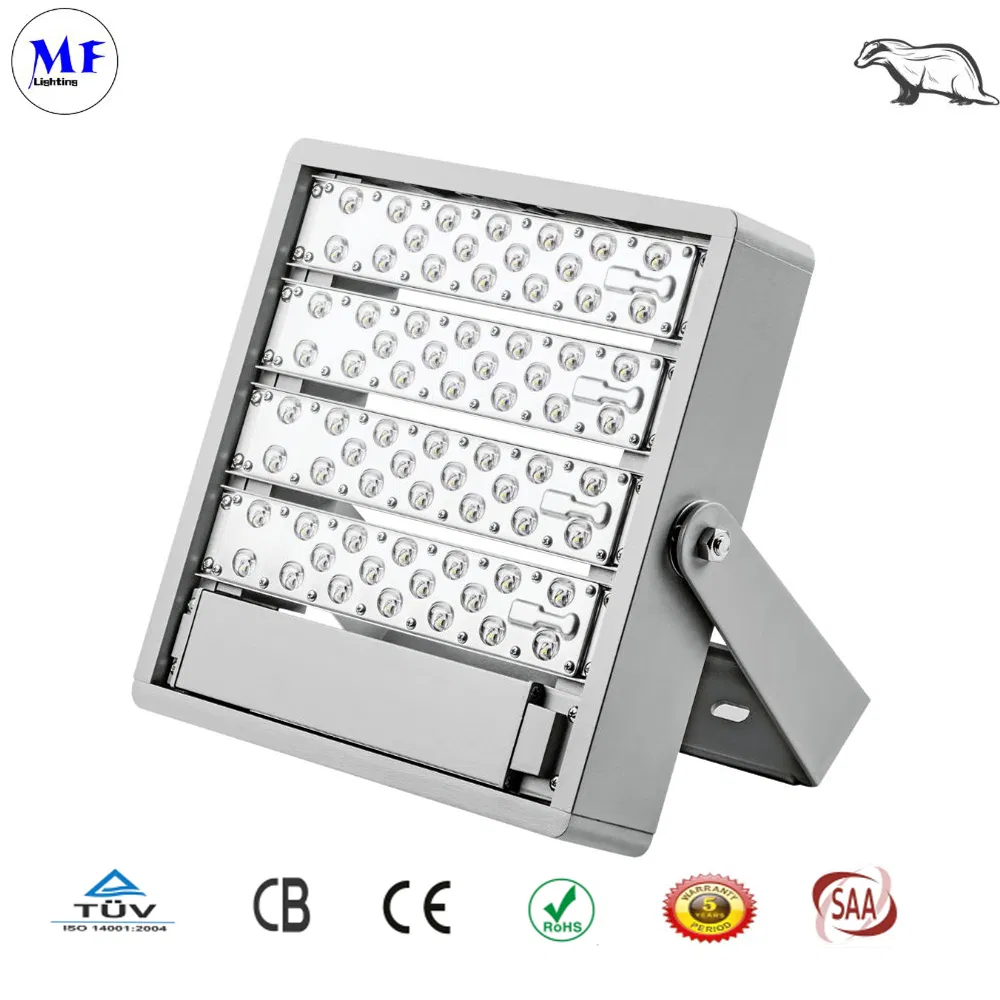 120W Dimerização de Luz de Projetor de Alta Potência 0-10V RGB Industrial IP67 Luz de Inundação LED para Exterior Luz de Inundação LED para Túnel Porto Marítimo Estádio e Iluminação Externa