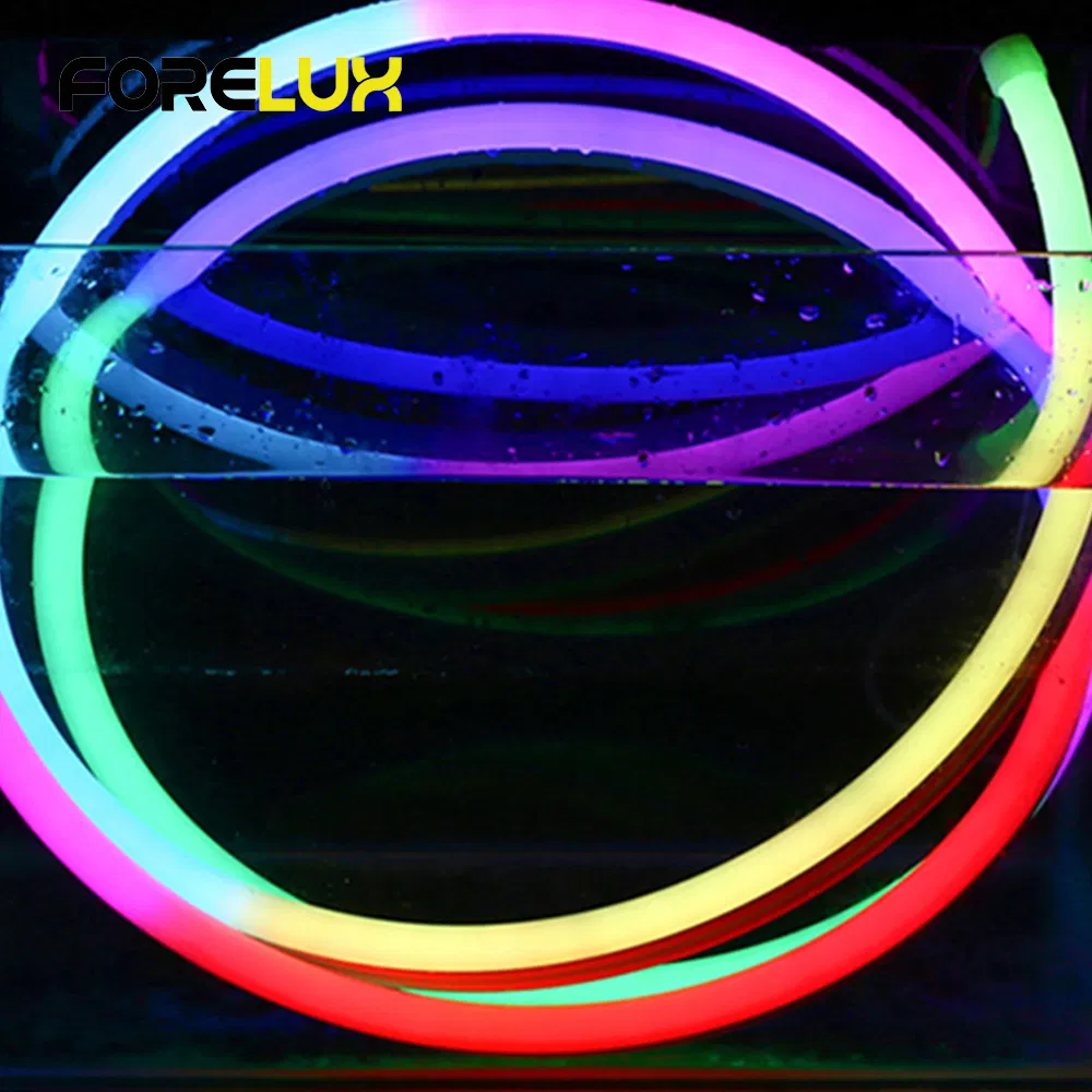 Iluminação LED de Silicone Ecológica 1225 DMX512 Faixa Neon para Iluminação Arquitetônica e de Fachadas