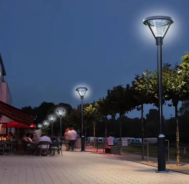 Moderna IP65 Poste de Luz de Jardim 50W Lâmpada Elétrica de Jardim para Iluminação Decorativa de Paisagismo ao Ar Livre Opulenta Luz LED