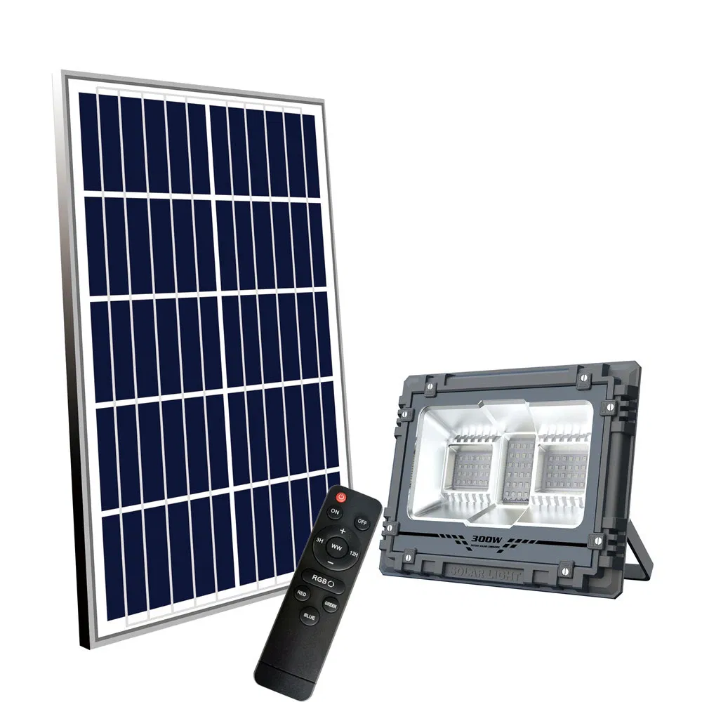 Iluminação Externa de Alta Brilho 60W 100W 200W 300W 500W 800W Luz Solar LED RGB Flood
