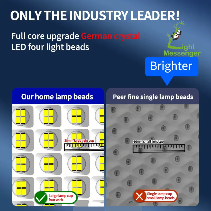 Luz Mensageira Luminária de Rua de Alta Qualidade Controle Remoto Holofote 100W 200W 300W Exterior Estacionamento Jardim Corte IP66 À Prova D'Água Luz Solar LED Inteligente