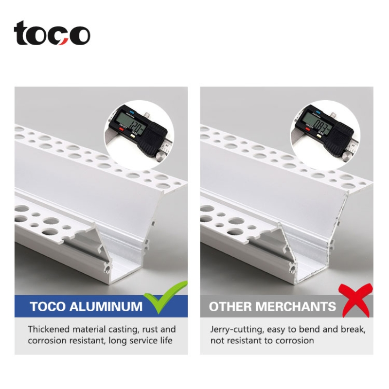 Decoração de Iluminação Arquitetônica Teto Gesso Extrusão Alumínio Perfil LED