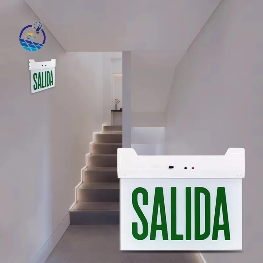 Placa de Saída de Emergência LED Lanyou Iluminação Plástica IP20 Classificada 3 Horas Branco Frio 2-Year Garantia Construção Robusta