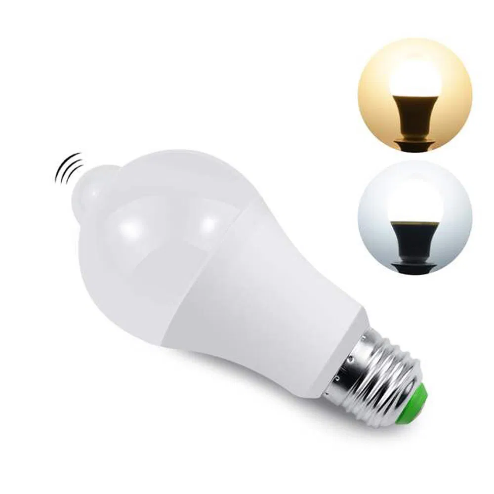 Lâmpada LED Iluminação Inteligente 7W 9W 12W Detecção de Luz por Radar de Micro-ondas Sensor de Movimento Bulbo