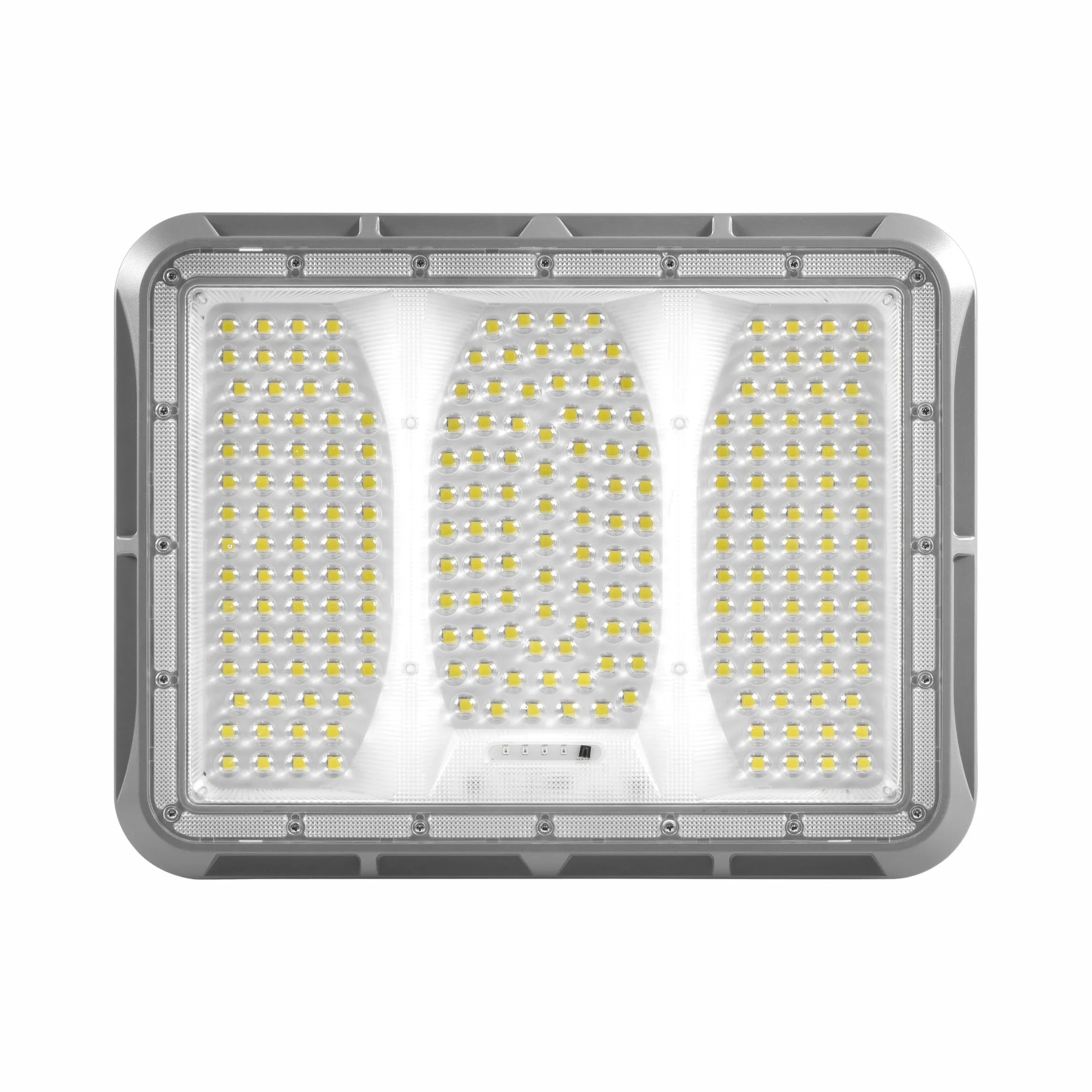 Projetor de Segurança Externo com Destaque Branco Quente, Luz de Inundação Solar LED Estádio à Prova d'Água em ABS